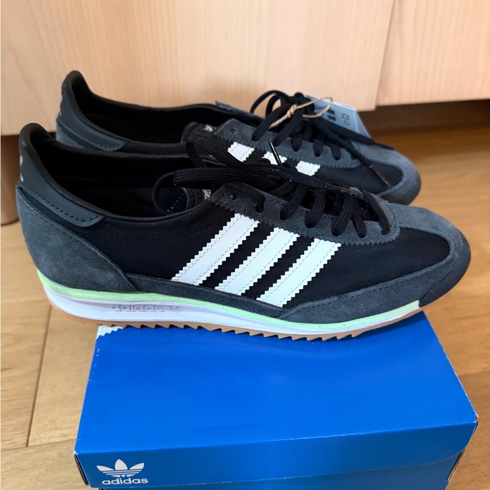 adidas SL 72 OG Black Sneakers with Green Trim - Picture 5 of 8